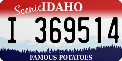ID license plate I369514