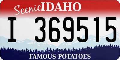 ID license plate I369515