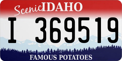 ID license plate I369519