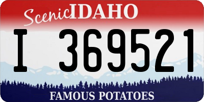 ID license plate I369521