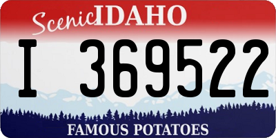 ID license plate I369522