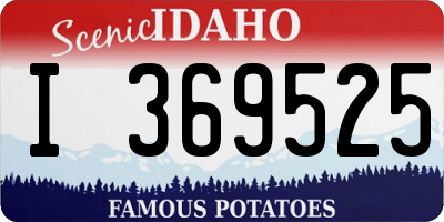 ID license plate I369525