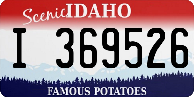 ID license plate I369526