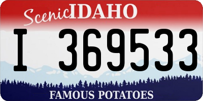 ID license plate I369533