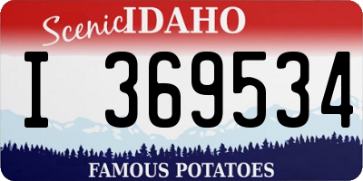 ID license plate I369534