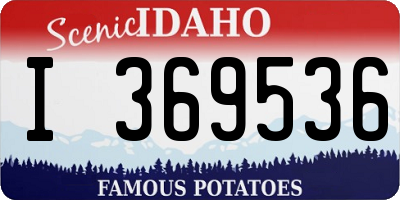 ID license plate I369536
