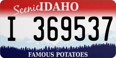 ID license plate I369537