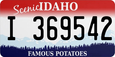 ID license plate I369542