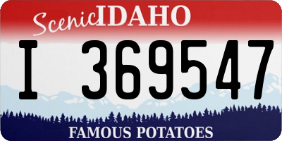 ID license plate I369547