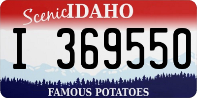 ID license plate I369550