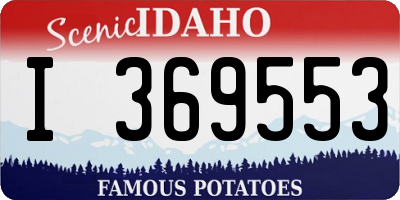 ID license plate I369553