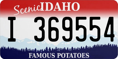 ID license plate I369554
