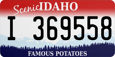 ID license plate I369558