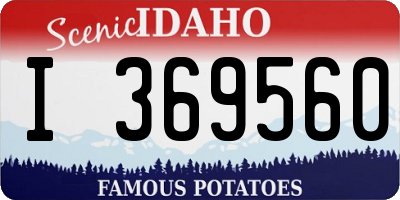 ID license plate I369560