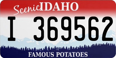 ID license plate I369562