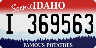 ID license plate I369563