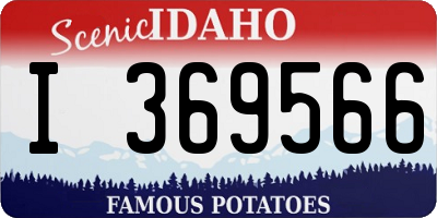 ID license plate I369566
