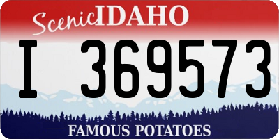 ID license plate I369573