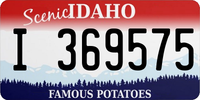 ID license plate I369575