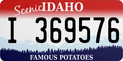 ID license plate I369576