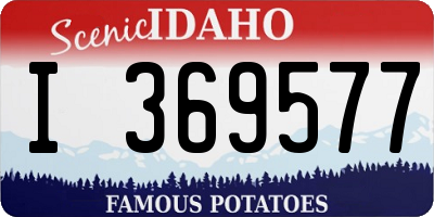 ID license plate I369577