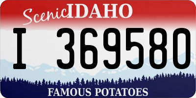 ID license plate I369580