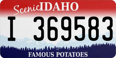 ID license plate I369583
