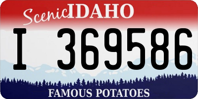 ID license plate I369586