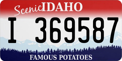 ID license plate I369587
