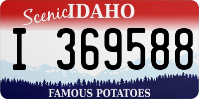 ID license plate I369588