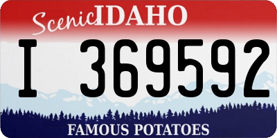 ID license plate I369592