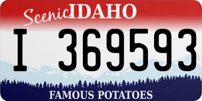 ID license plate I369593