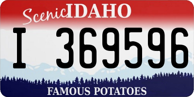 ID license plate I369596