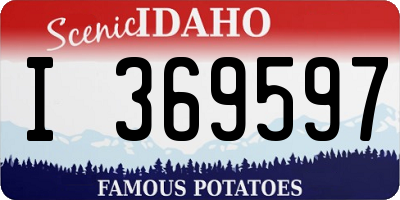 ID license plate I369597
