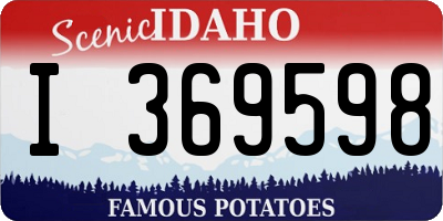 ID license plate I369598