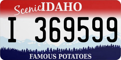 ID license plate I369599