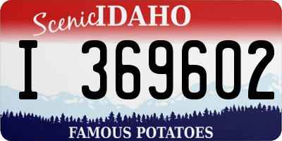 ID license plate I369602
