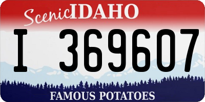 ID license plate I369607