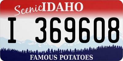 ID license plate I369608