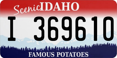 ID license plate I369610