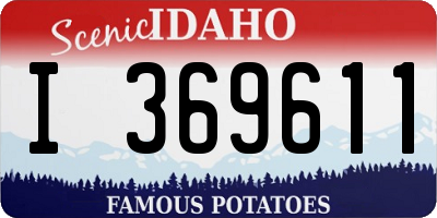 ID license plate I369611