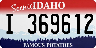 ID license plate I369612