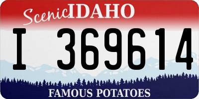 ID license plate I369614