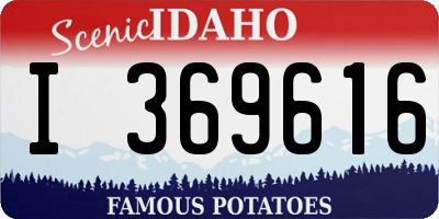 ID license plate I369616