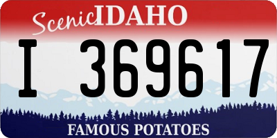 ID license plate I369617