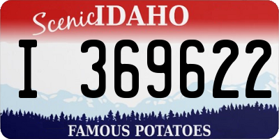 ID license plate I369622