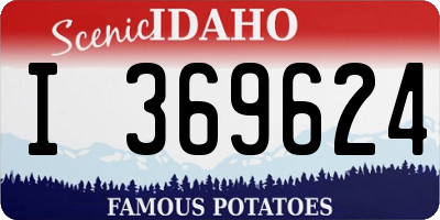 ID license plate I369624