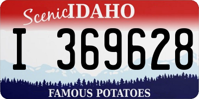 ID license plate I369628