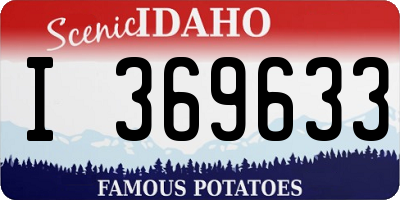 ID license plate I369633
