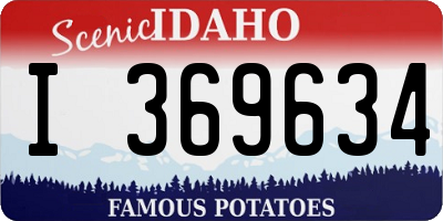 ID license plate I369634